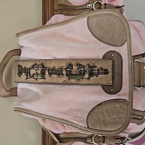 Juicy Couture y2k Vintage Velour and Leather Backpack Bag main image 10
